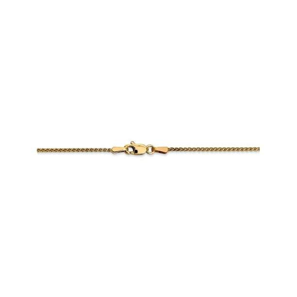 10k Round Wheat Chain Necklace in White Gold Yellow Gold Choice of Lengths 16 18 20 24 and 1.05mm 1.65mm 10k Round Wheat Chain Necklace in White Gold Yellow Gold Choice of Lengths 16 18 20 24 and 1.05mm 1.65mm